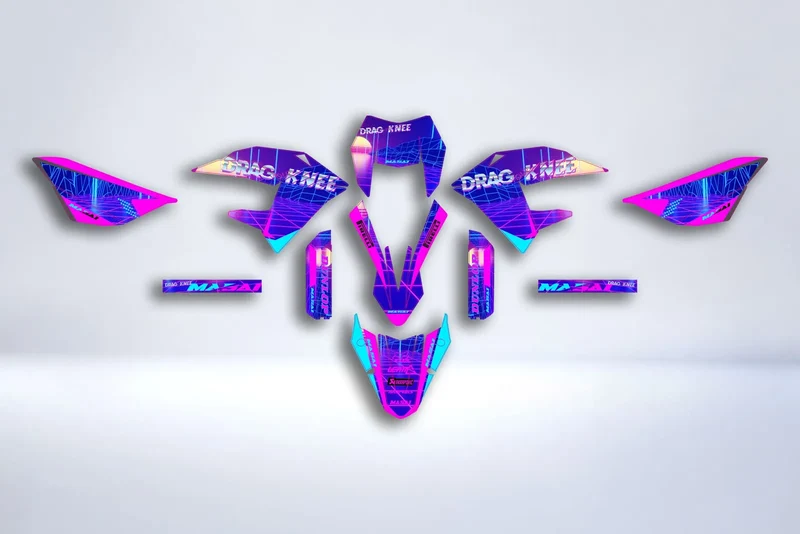 Kit déco MASAI X RAY 50cc - DRAG YOUR KNEES 80s