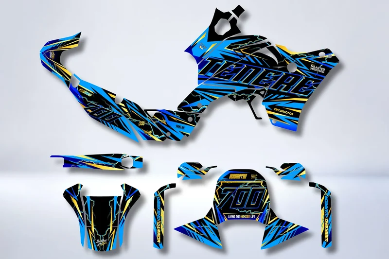 Kit Déco YAMAHA 700 TENERE - GOLD (chrome ou holographique recommandé)