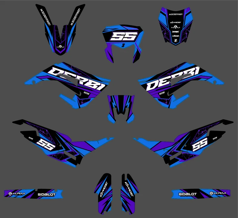 Kit Déco DERBI X-TREME / RACING 2018-2024 - PHANTYX