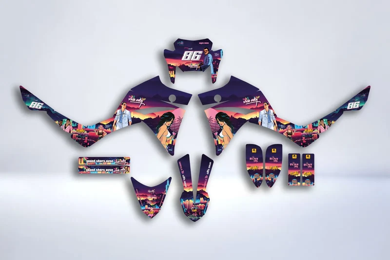 Kit déco YAMAHA XT 660 AVANT 2006 - VICE CITY