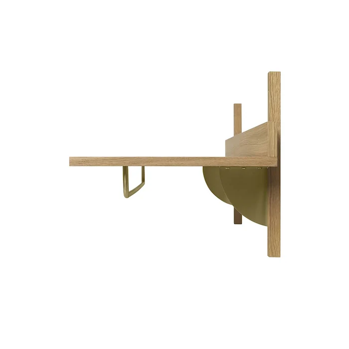 Sector Rack Wandgarderobe Eiche & Messing - ferm LIVING