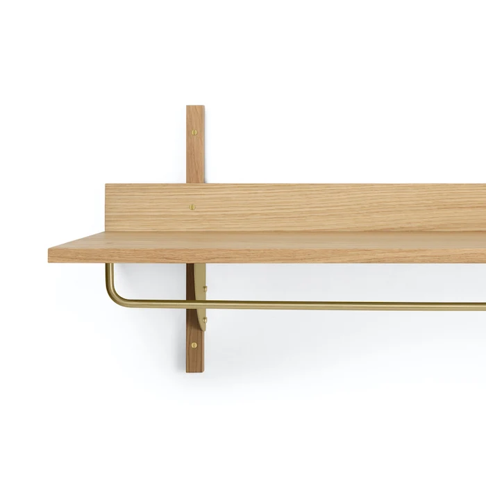 Sector Rack Wandgarderobe Eiche & Messing - ferm LIVING