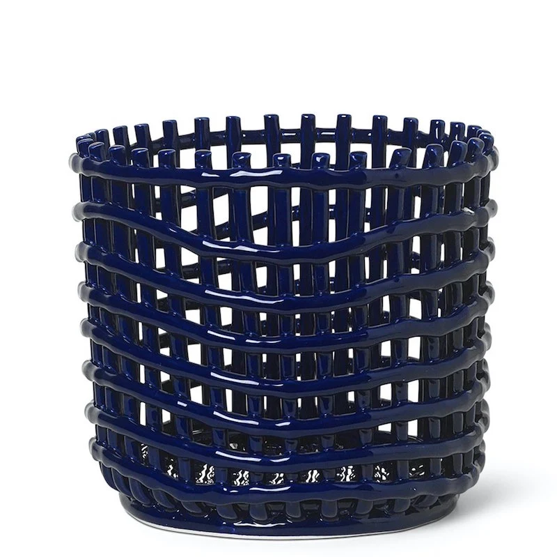 Ceramic Basket Obstschale Keramik geflochten - ferm LIVING