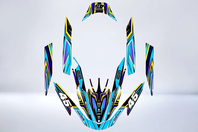 Kit Déco Yamaha FZR FZS 1800 SHO 2009-2013 Waverunner - BLUE YELLOW
