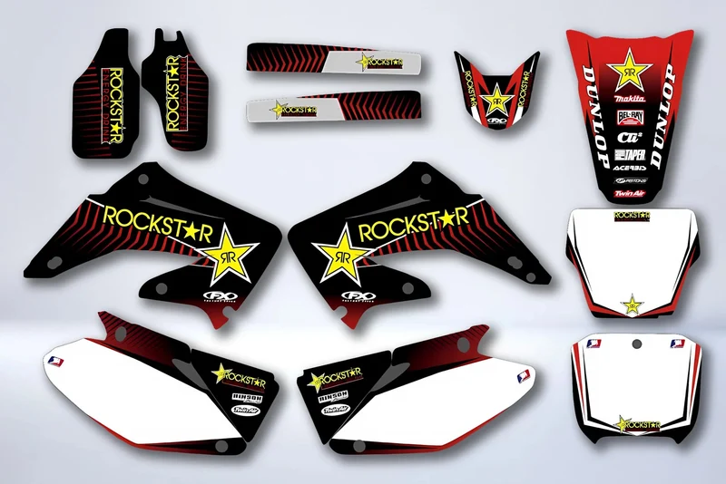 Kit Déco HONDA CR 125-250 2002-2013 - ROCKSTAR RED #3