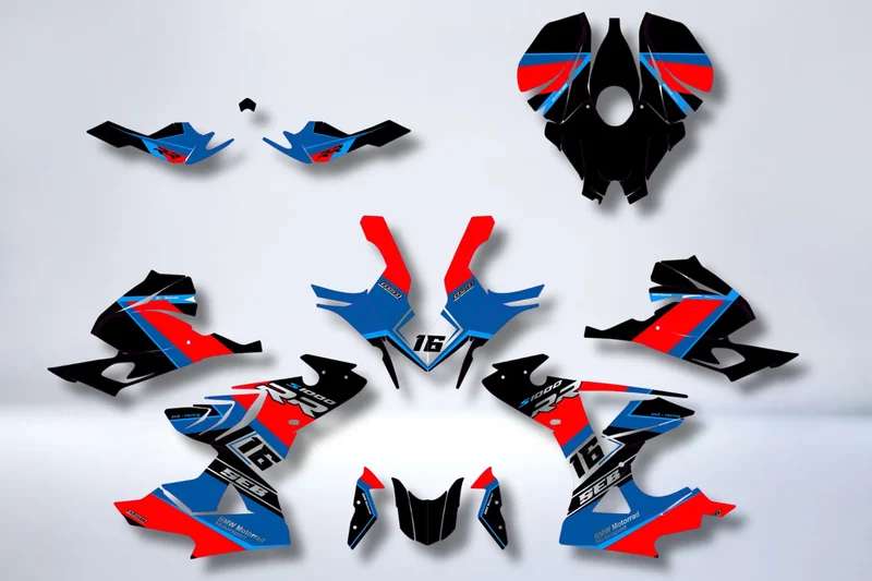 Kit Déco BMW S 1000 RR 2009-2011 - RED BLUE