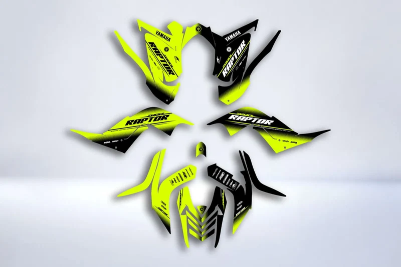 Kit déco Yamaha YFM 700 RAPTOR 2006-2012 - BLACKLUME