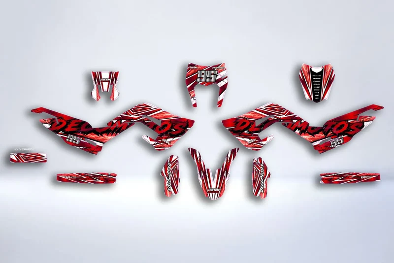 Kit Déco DERBI X-TREME / RACING 2018-2024 - RED THUNDER