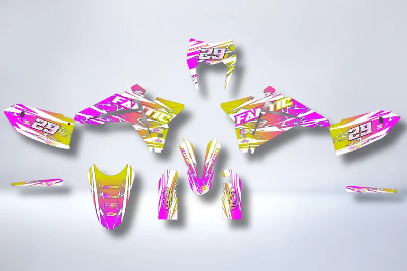 Kit Déco Fantic 50/125 XM / XE 2023-2025 - SPIKY YELLOW