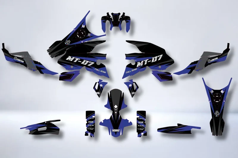 Kit Déco Yamaha MT 07 2021-2024 - PETROL BLUE