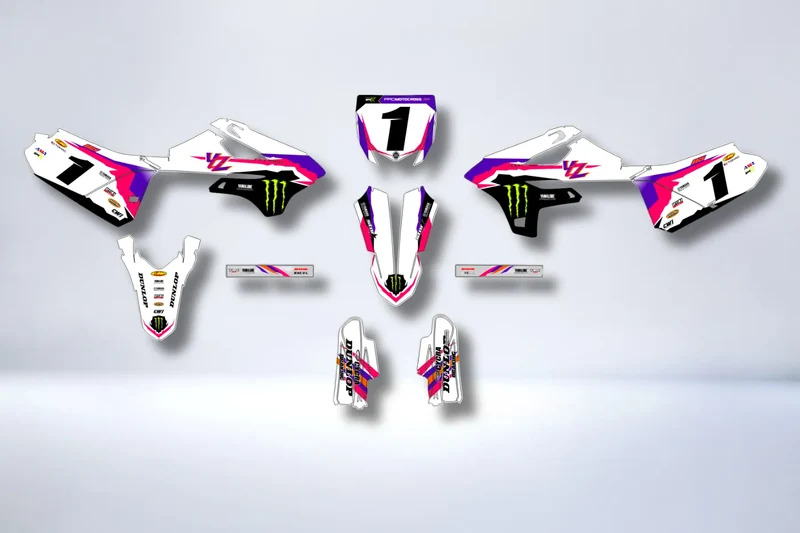 Kit Déco Yamaha YZ 125/250 2022-2025 - ORIGINE ROSE MONSTER