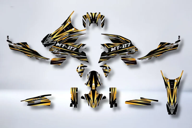 Kit Déco Yamaha MT 07 2021-2024 - GOLD (100% chrome recommandé)