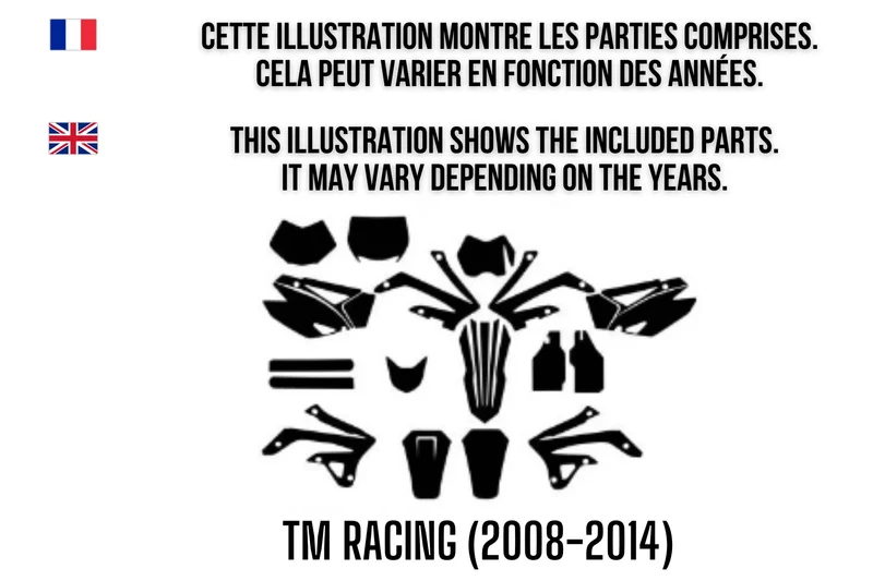 Kit Déco TM Racing (2008-2014) 100% personnalisé