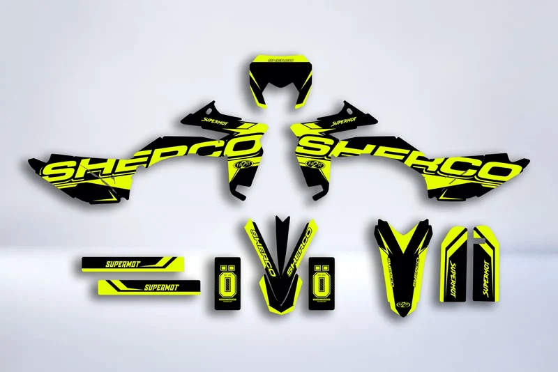 Kit Déco Sherco SE-R SM-R 50cc 2013-2026 (Holographique et fluo en option) - SUNSTRIKE