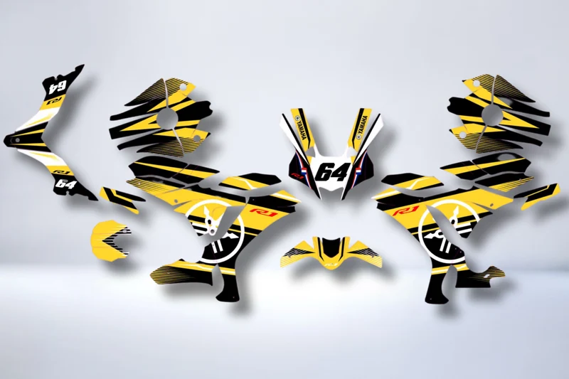 Kit Déco YAMAHA YZF R1 Race 2025 - YELLOW