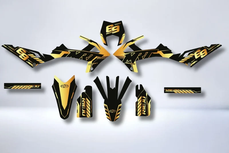 Kit Déco GOLD – Rieju MRT 2022-2026 (Chrome ou Holo en option)