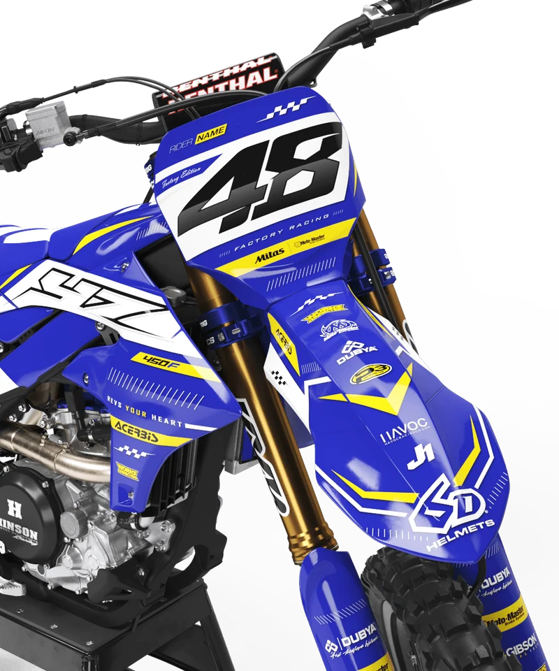 Kit Déco Yamaha YZF 250 2024-2025 & YZF 450 2023-2025 - FACTORY YELLOW
