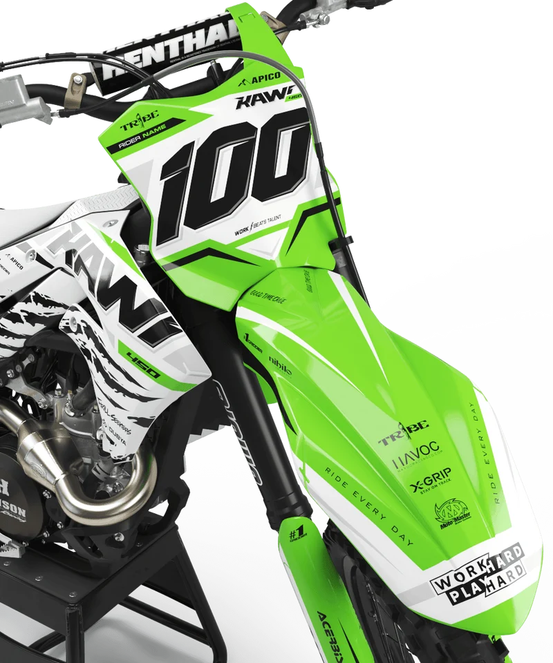 Kit Déco Kawasaki KXF 250 2021-2024 & KXF 450 2019-2023 - ZEBRA V2