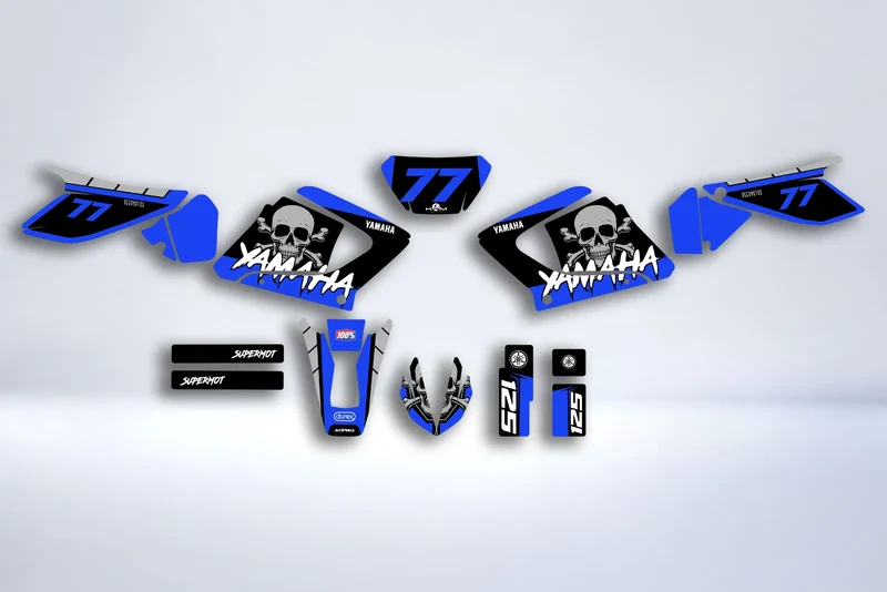 Kit Déco Yamaha DTR / DTX 125 2004-2007 - SKULL