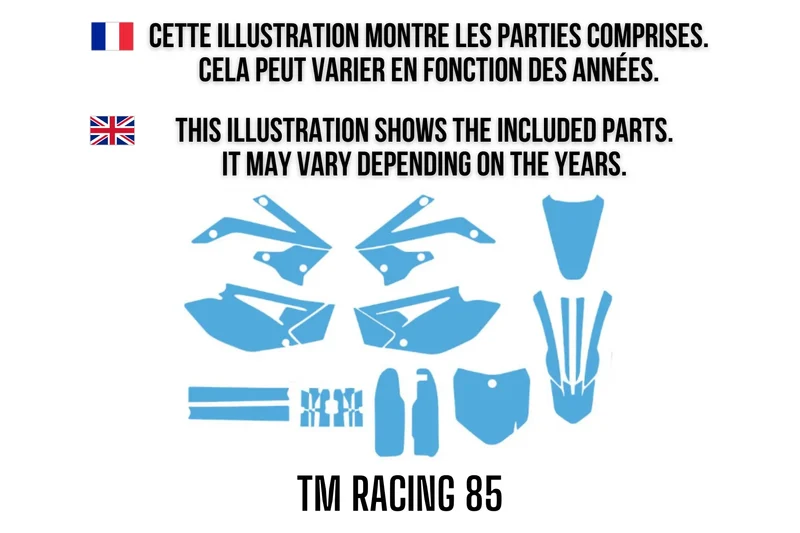 Kit Déco TM Racing 85 (2013-2024) 100% personnalisé