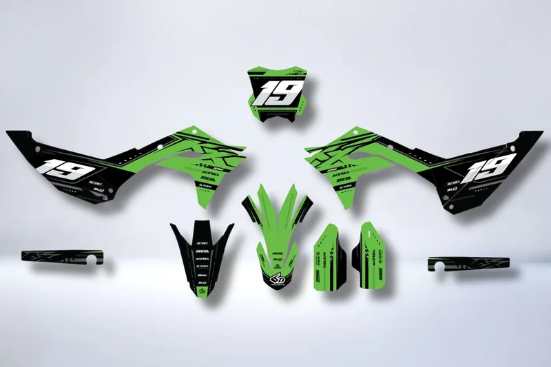 Kit Déco GREEN – Kawasaki KXF 250 2025 & KXF 450 2024-2025
