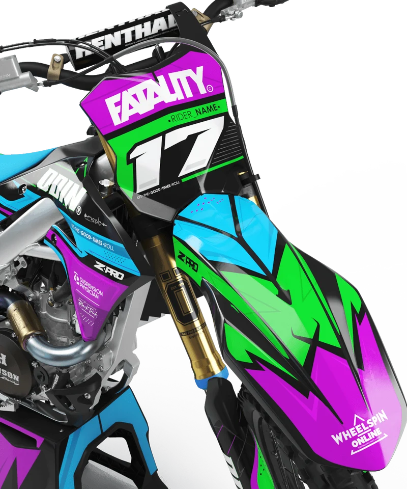 Kit Déco Kawasaki KXF 250 2021-2024 & KXF 450 2019-2023 - COLORFUL