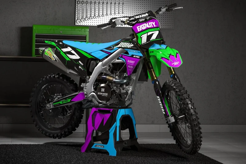 Kit Déco Kawasaki KXF 250 2021-2024 & KXF 450 2019-2023 - COLORFUL