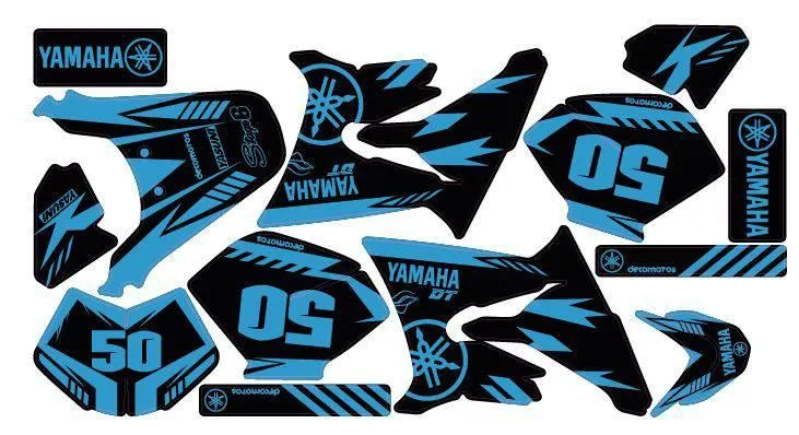 Kit Déco Yamaha DT 50 2003-2020 - FACTORY BLUE
