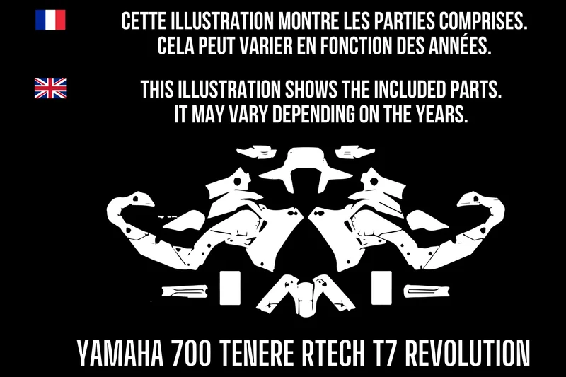 Kit Déco YAMAHA 700 TENERE RTECH T7 Revolution 100% personnalisé