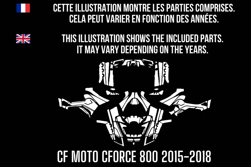 Kit Déco CF MOTO CFORCE 800 (2015-2018) 100% personnalisé