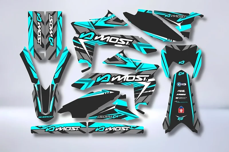 Kit Déco Sherco SE-R / SM-R 50cc 2013-2026 - TURQUOISE