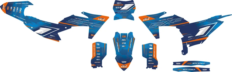 Kit Déco KTM EXC EXC-F SX SX-F 2023-2025 - Neptune