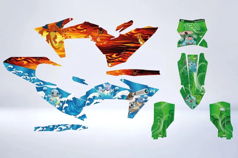 Kit Déco KTM EXC EXC-F SX SX-F 2023-2025 - Pokemon