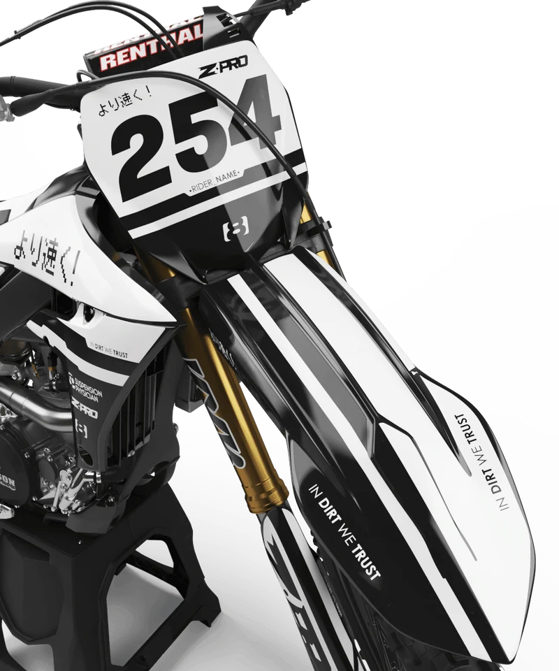 Kit Déco Yamaha YZF 250 ( 2019-2021 ) / 450 ( 2018-2022 ) "B&W"
