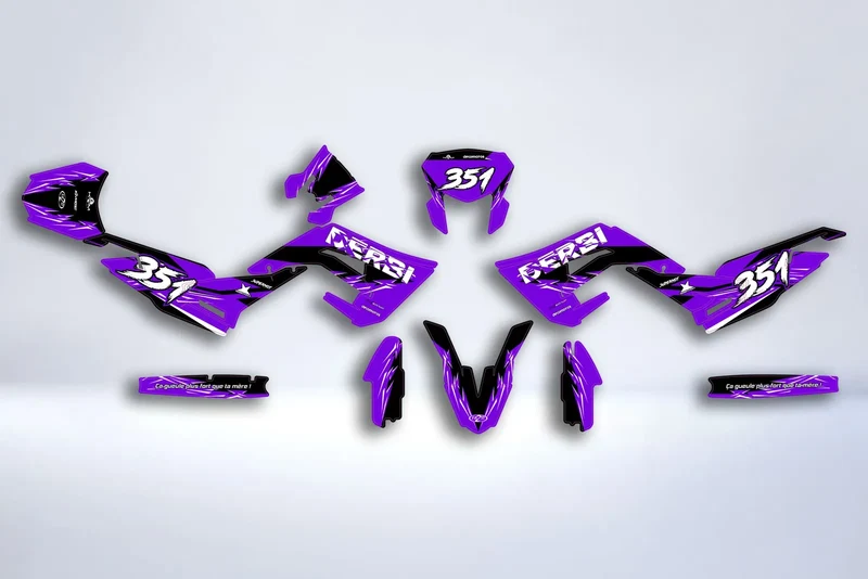 Kit Déco DERBI X-TREME / RACING 2011-2017 - FULL PURPLE