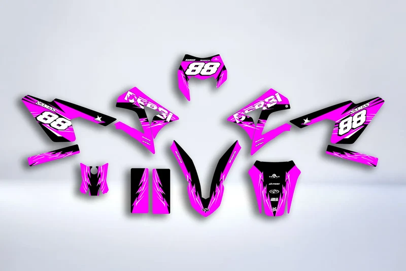 Kit Déco DERBI X-TREME / RACING 2011-2017 - FULL PINK