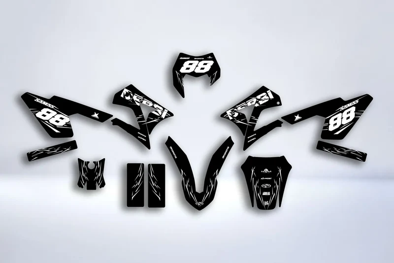 Kit Déco DERBI X-TREME / RACING 2011-2017 - FULL BLACK
