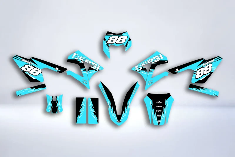 Kit Déco DERBI X-TREME / RACING 2011-2017 - FULL TURQUOISE