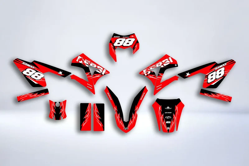 Kit Déco DERBI X-TREME / RACING 2011-2017 - FULL RED