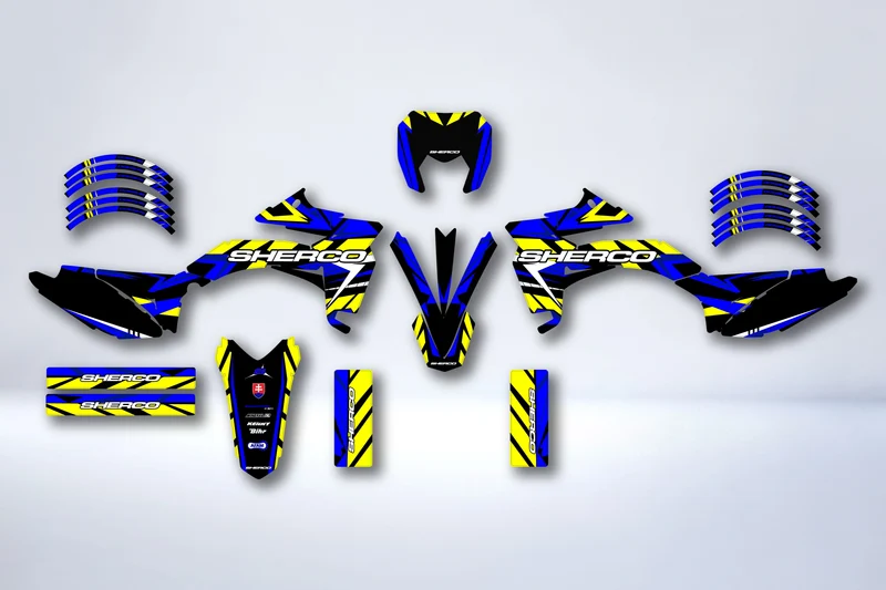 Kit Déco Sherco SE-R SM-R 50cc 2013-2026 - BLUE YELLOW