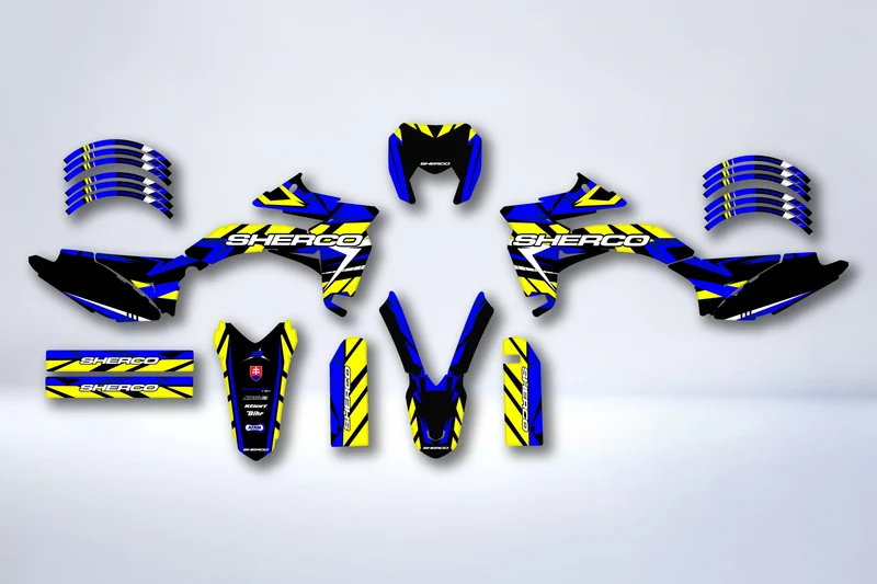Kit Déco Sherco SE-R SM-R 50cc 2013-2026 - BLUE YELLOW