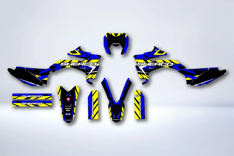 Kit Déco Sherco SE-R SM-R 50cc 2013-2026 - BLUE YELLOW