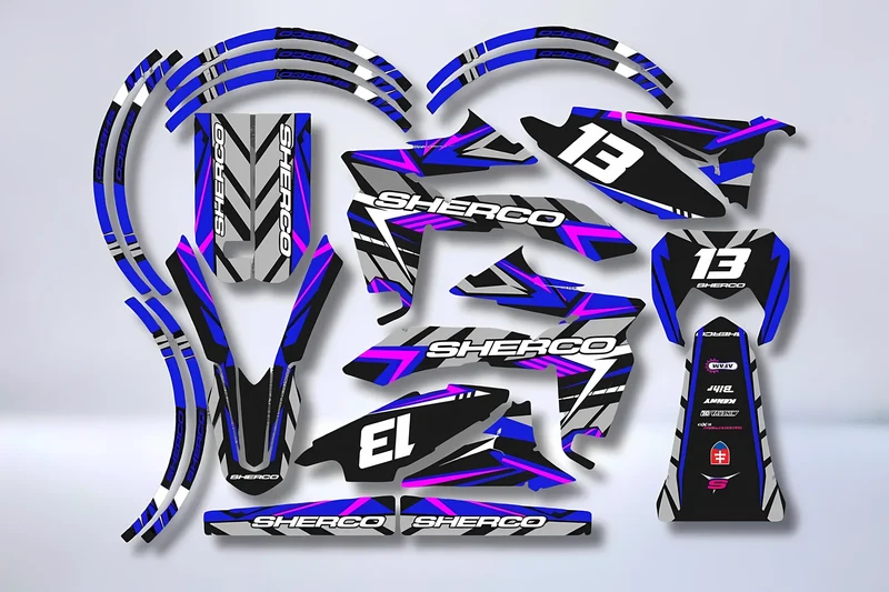 Kit Déco Sherco SE-R SM-R 50cc 2013-2026 - BLUE PINK