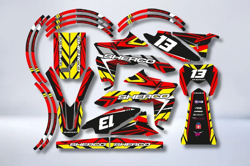 Kit Déco Sherco SE-R SM-R 50cc 2013-2026 - RED YELLOW