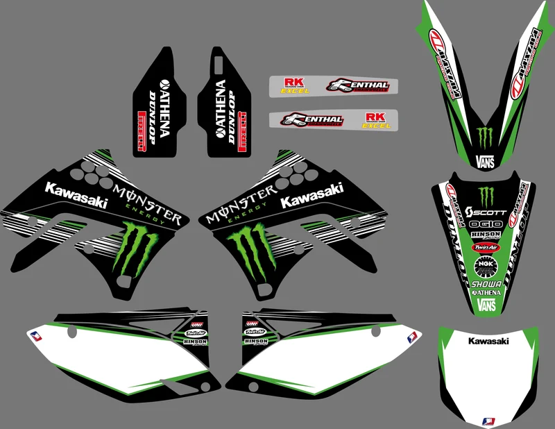 Kit Déco KAWASAKI KXF 250 2009-2012 - MONSTER #2