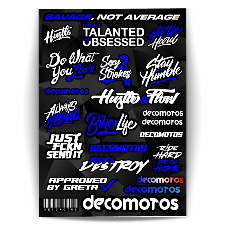 Planches de Stickers - Hustle - Format A4