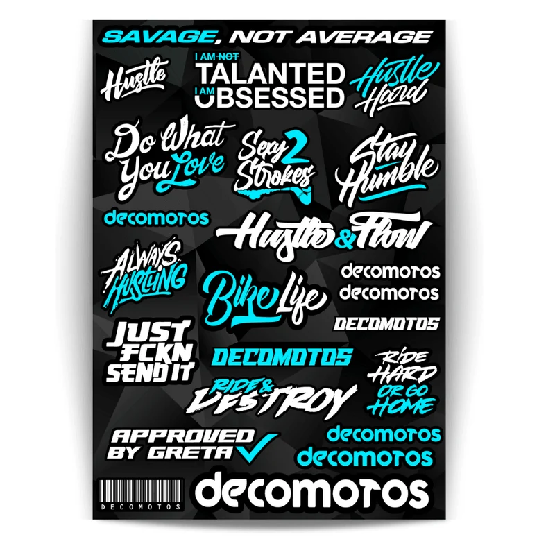 Planches de Stickers - Hustle - Format A4