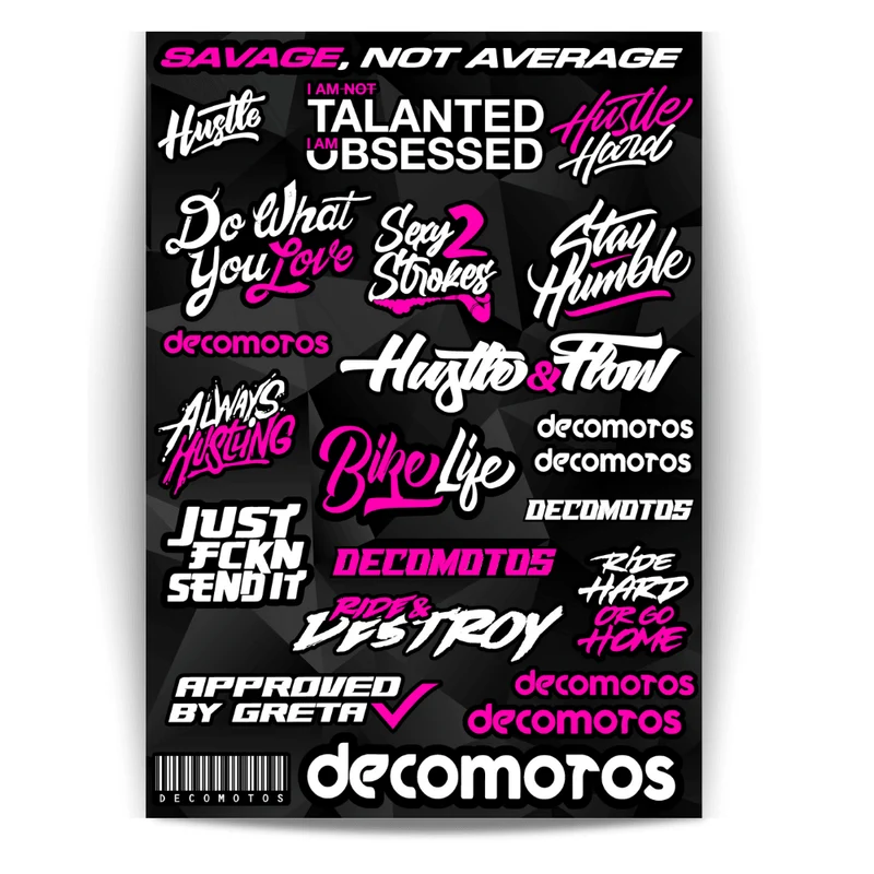 Planches de Stickers - Hustle - Format A4