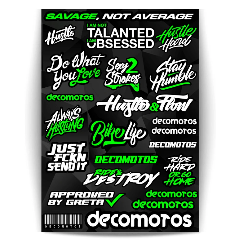 Planches de Stickers - Hustle - Format A4