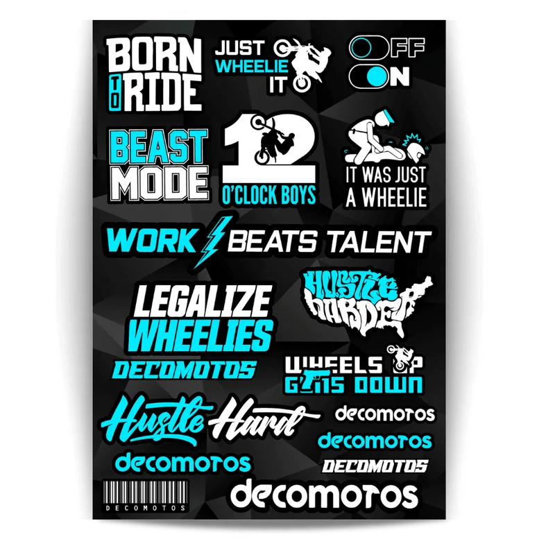 Planches de Stickers - Wheelie Crew - Format A4